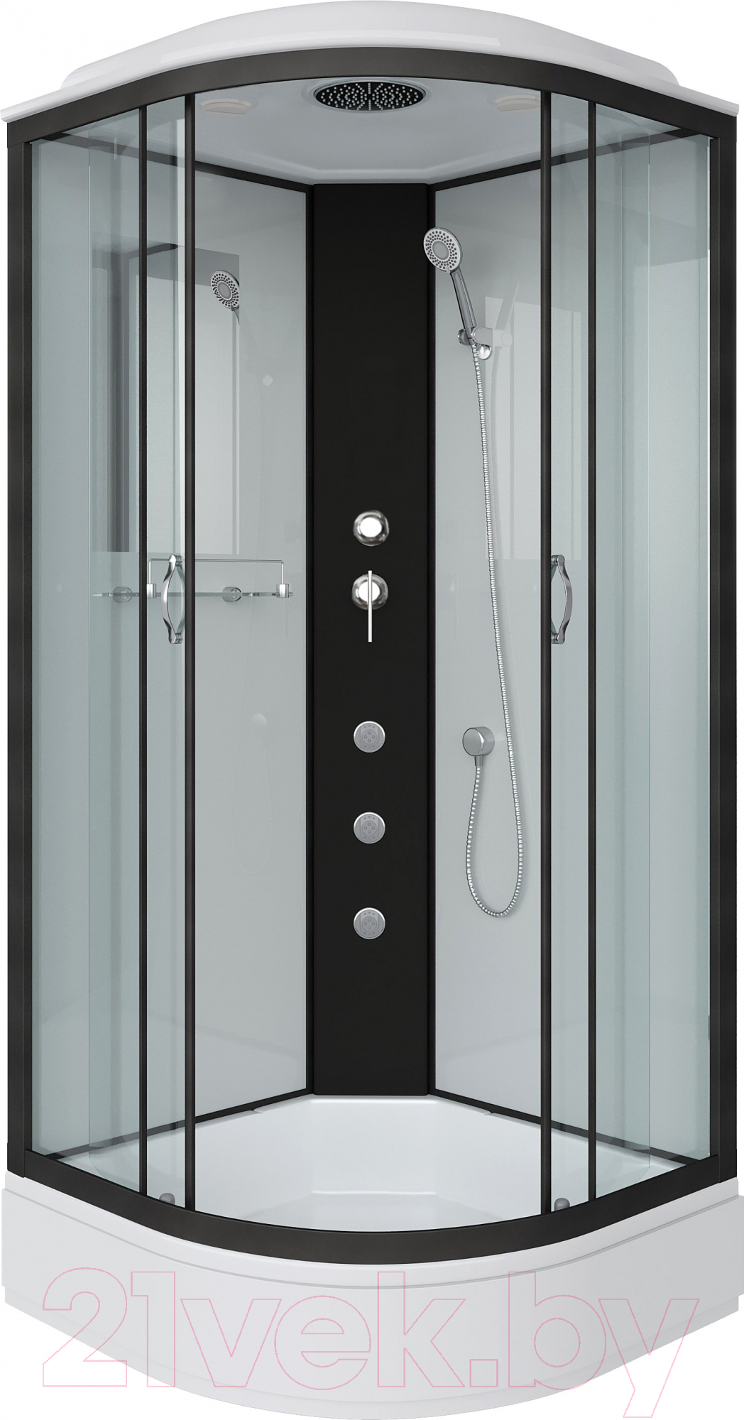 Душевая кабина Niagara NG-6703-14G 80x80x215 (прозрачное стекло/черный)