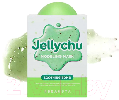 Маска для лица альгинатная Beausta Jellychu Modeling Mask с мадекассосидом и чайным деревом (2x50г+2x5г)