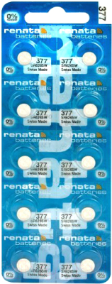 Комплект батареек Renata R 377 BL-10 (SR 626 SW)