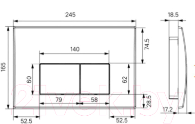 Изображение товара Кнопка для инсталляции IDDIS Optima Home OPH10B0i77