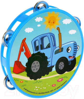 Музыкальная игрушка Играем вместе Бубен Синий трактор / 1811M181-R5