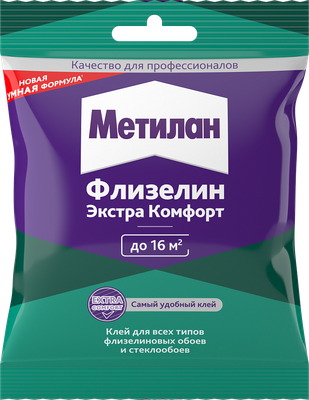 Клей для обоев Metylan Флизелин Экстра Комфорт (90г) - 