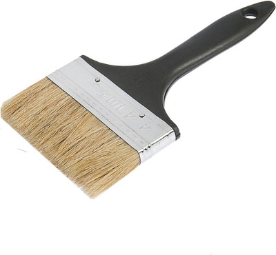 

Кисть малярная, Плоская натур. щетина пластиковая рукоятка 4 100мм / 1818216