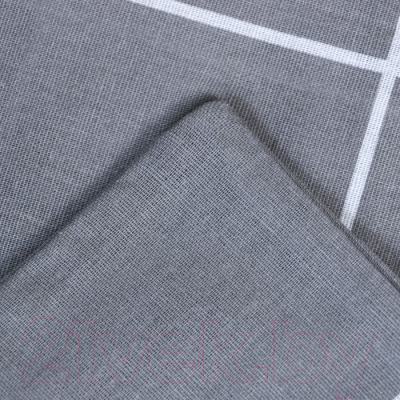 Комплект постельного белья Этель Клетка / 9355723 (серый)