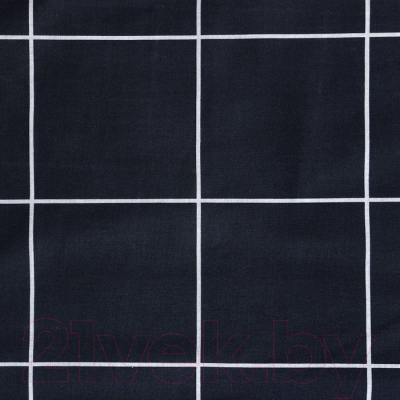 Комплект постельного белья Этель Клетка / 9355715 (черный)