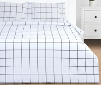 Комплект постельного белья Этель Клетка / 9355717 (белый) - 