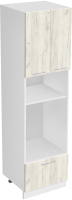 Шкаф-пенал кухонный Артём-Мебель 600мм СН-114.147 (ДСП дуб крафт белый) - 