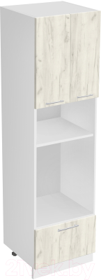 Шкаф-пенал кухонный Артём-Мебель 600мм СН-114.147 (ДСП дуб крафт белый)