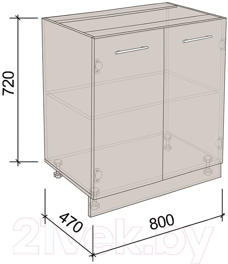 Шкаф-стол кухонный Артём-Мебель СН-114.05 (800)