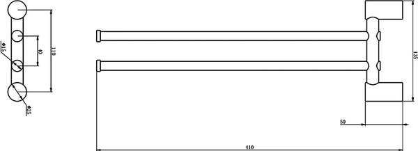 Держатель для полотенца Haiba HB8412-7