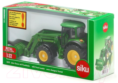 Трактор игрушечный Siku John Deere с ковшом / 3652