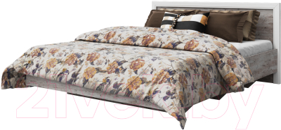 Односпальная кровать Мебель-КМК 900 Эстель 0738.28 (сосна натуральная/белый/дуб венеция)