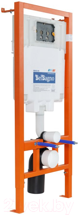Унитаз подвесной с инсталляцией BelBagno BB3103CHR/SC/BB002-80/BB018-GV-BIANCO