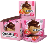 Протеиновое печенье Chikalab Клубника в шоколаде (9х60г) - 