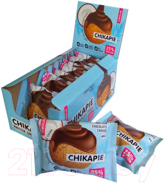 Изображение товара Протеиновое печенье Chikalab Кокос с начинкой (9х60г)