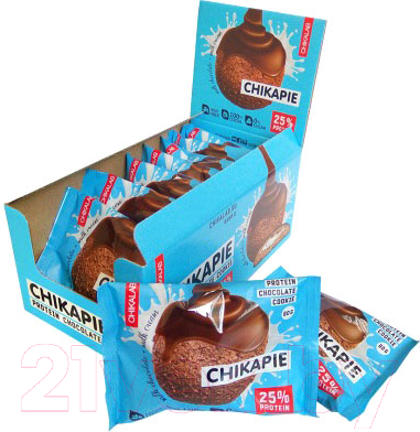 Протеиновое печенье Chikalab Шоколад с начинкой (9х60г)