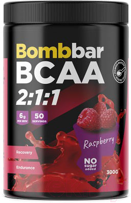 Аминокислоты BCAA Bombbar Малина  (300г)