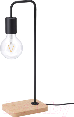 Прикроватная лампа Ikea Твэрханд 905.108.94 (черный/бамбук)
