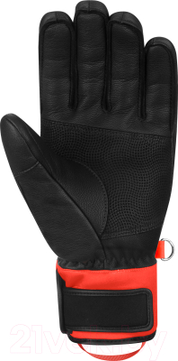 Перчатки лыжные Reusch Worldcup Warrior Team / 6211122-7809 (р-р 8.5, Black/Fluo Red)