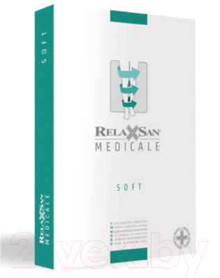 Чулки компрессионные RelaxSan Medicale Soft М2170А, без мыска, 2 кл.к. (23-32 mmHg, р.2, черный)