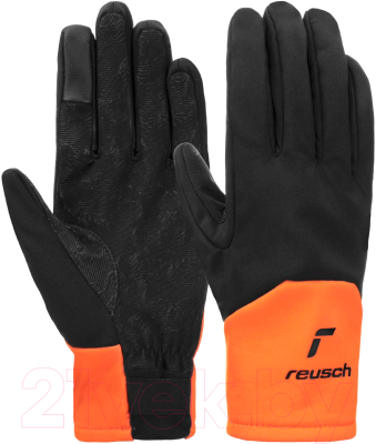 Перчатки лыжные Reusch Vertical Touch-Tec / 6207140-7783 (р-р 8, Black/Shocking Orange)