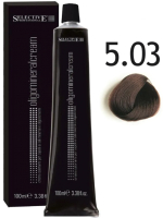 Крем-краска для волос Selective Professional Oligomineral Cream 5.03 / 86503 (100мл, светло-каштановый золотистый) - 
