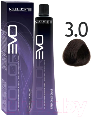 Крем-краска для волос Selective Professional Colorevo 3.0 / 84003 (100мл, темный каштановый)