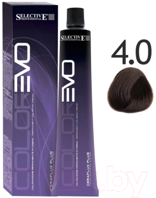 Крем-краска для волос Selective Professional Colorevo 4.0 / 84004 (100мл, каштановый )