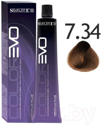 Крем-краска для волос Selective Professional Colorevo 7.34 / 84734 (100мл, блондин золотисто-медный)