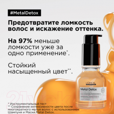 Масло для волос L'Oreal Professionnel SE Metal Detox Anti-Deposit Protector Concentrated Oil New (50мл)