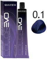 Крем-краска для волос Selective Professional Colorevo 0.1 / 84902 (100мл, синий) - 