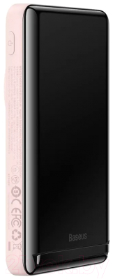 Портативное зарядное устройство Baseus Magnetic Bracket Wireless 10000mAh / PPCX000204 (розовый)