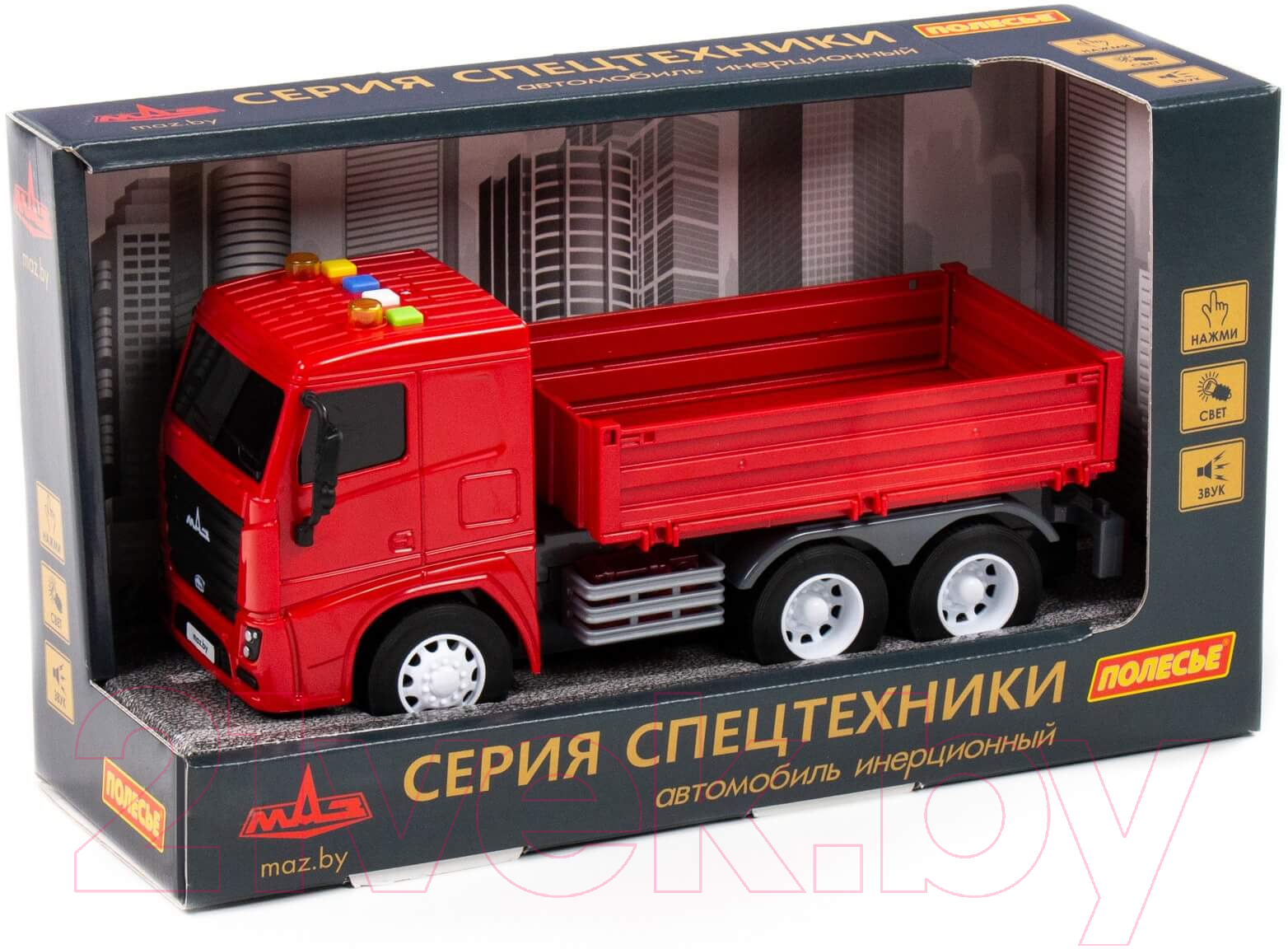 Автомобиль игрушечный Полесье Маз бортовой / 94148 — фото 5