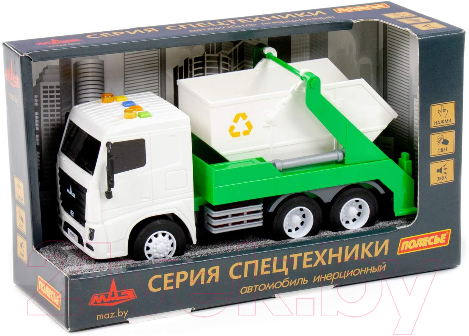 Автомобиль игрушечный Полесье Маз Контейнеровоз / 94032 — фото 5