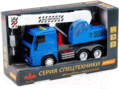 Автомобиль игрушечный Полесье Маз Кран / 94087
