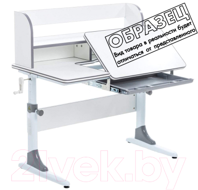 Парта+стул Anatomica Study-100 Lux Armata с органайзером (клен/серый/розовый)