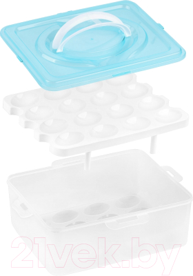 Контейнер Perfecto Linea Для хранения яиц 34-028232 (голубой)