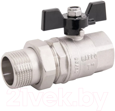 Изображение товара Шаровой кран Gappo ВР-HР 1x1 / G219.06 (ручка-бабочка)