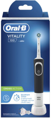 Электрическая зубная щетка Oral-B Vitality 100 CrossAction D100.413 (черный)
