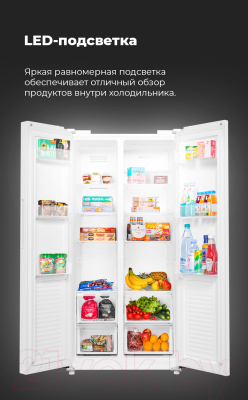 Холодильник с морозильником Maunfeld MFF177NFBE