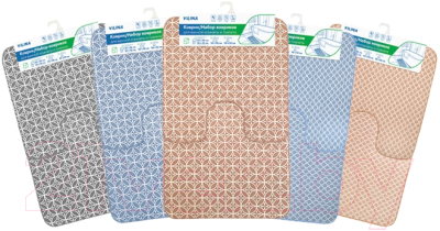 Набор ковриков для ванной и туалета Вилина 002 (50x85, 50x52, противоскользящий, голубой)