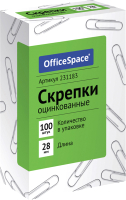 Скрепки OfficeSpace 231183 (100шт) - 