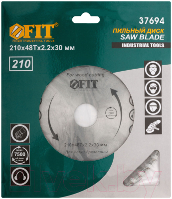 Пильный диск FIT Для циркулярных пил по дереву / 37694