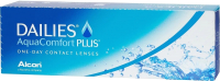 Комплект контактных линз Dailies Aqua Comfort Plus Sph-1.25 R8.7 D14.0 (30шт) - 
