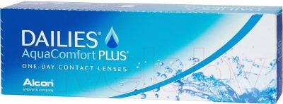 Комплект контактных линз Dailies Aqua Comfort Plus Sph-1.25 R8.7 D14.0 (30шт)