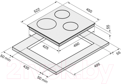 Индукционная варочная панель Krona Vento 45 IV B / КА-00004353
