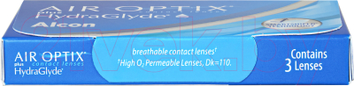Комплект контактных линз Air Optix Plus HydraGlyde Sph-2.25 R8.6 D14.2 (3шт)