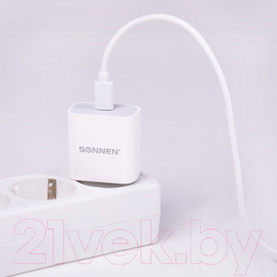 Изображение товара Адаптер питания сетевой Sonnen Type-C / 455507 (белый)