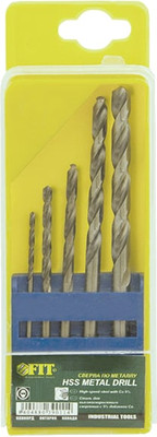 Набор сверл FIT 33796 / 4-5-6-8-10мм (5шт) - 