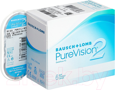 Комплект контактных линз PureVision 2 Sph-9.50 R8.6 (6шт)